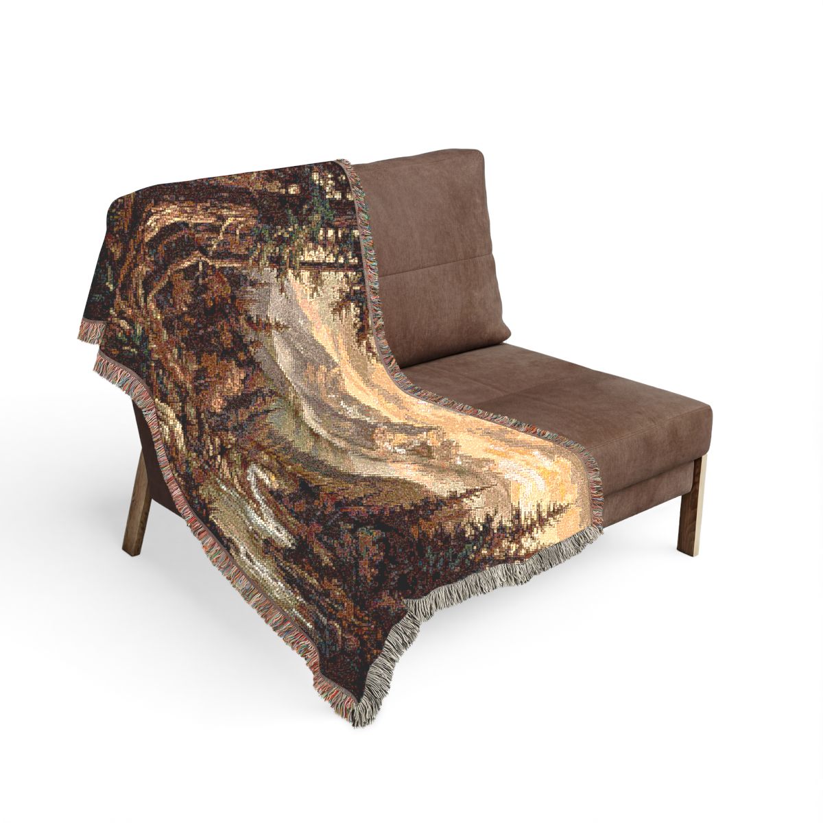 Mountain Landscape Woven Blanket